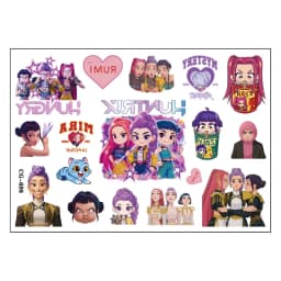 KPOP Birthday Party Supplies Set with Tattoo Stickers Slap Bracelets Paper Glasses Tablecloth Balloons - Theme Decor Gift Bags
