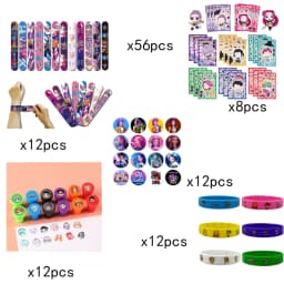 KPOP Birthday Party Supplies Set with Tattoo Stickers Slap Bracelets Paper Glasses Tablecloth Balloons - Theme Decor Gift Bags