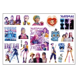 KPOP Birthday Party Supplies Set with Tattoo Stickers Slap Bracelets Paper Glasses Tablecloth Balloons - Theme Decor Gift Bags