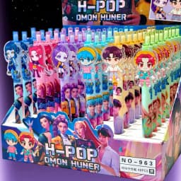 6/12/18 Piece  Anime Hunter Gel Pens Rumi Mira Zoey Saja Cartoon Pens School Writing Drawing Supplies for Boys Girls Gifts