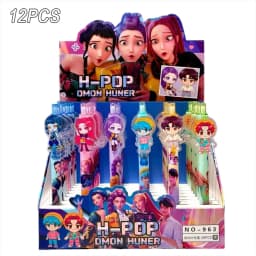 6/12/18 Piece  Anime Hunter Gel Pens Rumi Mira Zoey Saja Cartoon Pens School Writing Drawing Supplies for Boys Girls Gifts