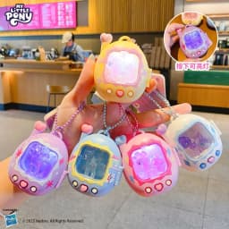 Original Glowing My Little Pony Electronic Pet Keychain Creative Lock Buckle Bag Pendant Fashion Cute Decor Accessory Gift