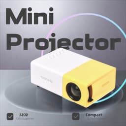 SALANGE Portable Mini Projector 600 Lumens LCD HDMI-Compatible Built-in Speakers Small for Home Outdoor Display Kids Gift 320P