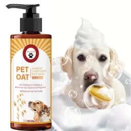 Pet shampoo; cleans fur, removes odors, makes fur soft and not dry, has a long-lasting fragrance, specially designed for pets, suitable for bathing dogs and cats