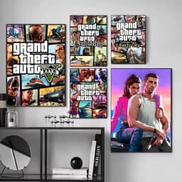 Game Anime G-G-GTAS Manga Posters HD Print Vintage Wall Art Decor for Home Study Room
