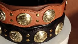 Real Leather Dog Collar Genuine Leather Dog Collars Spiked Studded Big Dog Collar Necklace Adjustable For Medium Large Dogs Pug