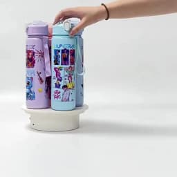 3D Printed Girl Cartoon Water Bottle, Stylish and Durable, Portable with Lanyard, Large Capacity, Leakproof, for All Ages.