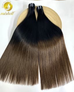16A Double Drawn 1BT4 Ombre Vietnamese Bone Straight Human Hair Bundles 100% Unprocessed Raw Virgin Hair Extensions for Women
