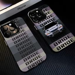 Japanese JDM Car BRIDE Phone Case For iPhone 16e 16 15 14 13 12 11 mini Pro Max X XR XSMAX 8 7 Plus Anti Fall Matte Back Cover
