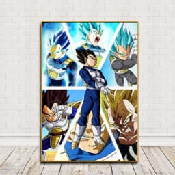 Japanese Surrounding Anime Dragon Ball Canvas Poster Print Super Saiyan Kakarot Vegeta Mural Art Decoration Picture Wall Prints