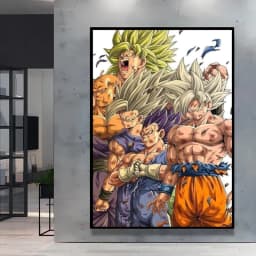 Canvas Wall Art Goku Cuadros Best Gifts Dragon Ball Classic Poster Home Living Room Hanging Modular Painting Kid Action Figures
