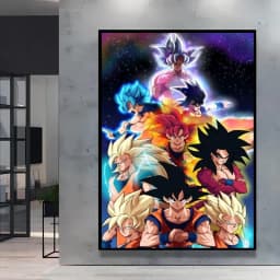 Canvas Wall Art Goku Cuadros Best Gifts Dragon Ball Classic Poster Home Living Room Hanging Modular Painting Kid Action Figures
