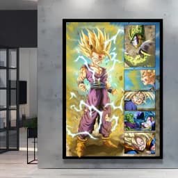 Canvas Wall Art Goku Cuadros Best Gifts Dragon Ball Classic Poster Home Living Room Hanging Modular Painting Kid Action Figures