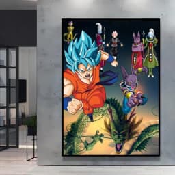Canvas Wall Art Goku Cuadros Best Gifts Dragon Ball Classic Poster Home Living Room Hanging Modular Painting Kid Action Figures