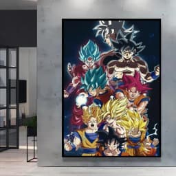 Canvas Wall Art Goku Cuadros Best Gifts Dragon Ball Classic Poster Home Living Room Hanging Modular Painting Kid Action Figures