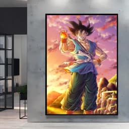 Canvas Wall Art Goku Cuadros Best Gifts Dragon Ball Classic Poster Home Living Room Hanging Modular Painting Kid Action Figures