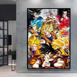 Canvas Wall Art Goku Cuadros Best Gifts Dragon Ball Classic Poster Home Living Room Hanging Modular Painting Kid Action Figures