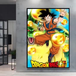 Canvas Wall Art Goku Cuadros Best Gifts Dragon Ball Classic Poster Home Living Room Hanging Modular Painting Kid Action Figures