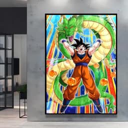 Canvas Wall Art Goku Cuadros Best Gifts Dragon Ball Classic Poster Home Living Room Hanging Modular Painting Kid Action Figures