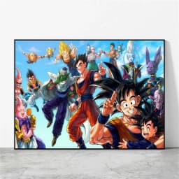 Canvas Wall Art Goku Cuadros Best Gifts Dragon Ball Classic Poster Home Living Room Hanging Modular Painting Kid Action Figures