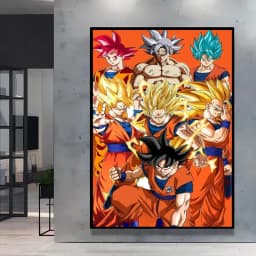 Canvas Wall Art Goku Cuadros Best Gifts Dragon Ball Classic Poster Home Living Room Hanging Modular Painting Kid Action Figures