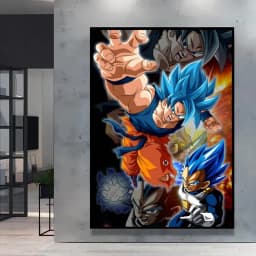 Canvas Wall Art Goku Cuadros Best Gifts Dragon Ball Classic Poster Home Living Room Hanging Modular Painting Kid Action Figures