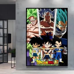 Canvas Wall Art Goku Cuadros Best Gifts Dragon Ball Classic Poster Home Living Room Hanging Modular Painting Kid Action Figures