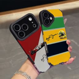 Hot Sheepskin Leather Phone Case For A-Ayrton S-Senna iPhone 17 16 16e Air 15 14 13 12 11 Pro XS Plus Max X XR Camera Protect
