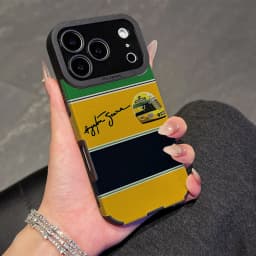 Hot Sheepskin Leather Phone Case For A-Ayrton S-Senna iPhone 17 16 16e Air 15 14 13 12 11 Pro XS Plus Max X XR Camera Protect