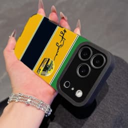 Hot Sheepskin Leather Phone Case For A-Ayrton S-Senna iPhone 17 16 16e Air 15 14 13 12 11 Pro XS Plus Max X XR Camera Protect