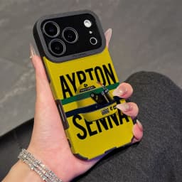Hot Sheepskin Leather Phone Case For A-Ayrton S-Senna iPhone 17 16 16e Air 15 14 13 12 11 Pro XS Plus Max X XR Camera Protect