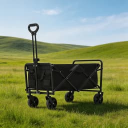 Heavy Duty Large Capacity Camping Wagon Cart Outdoor Foldable Folding Wagon Collapsible Camping Equipment For Beach Picnic
