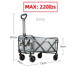 Heavy Duty Large Capacity Camping Wagon Cart Outdoor Foldable Folding Wagon Collapsible Camping Equipment For Beach Picnic