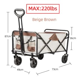 Heavy Duty Large Capacity Camping Wagon Cart Outdoor Foldable Folding Wagon Collapsible Camping Equipment For Beach Picnic