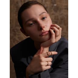 Yhpup High Quality Minimalist Stainless Steel PVD Plated Heart Geometric Chic Finger Ring Golden Fashion Jewelry Women Gift