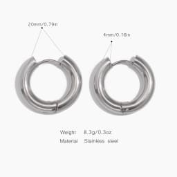 Classical Hoop Earrings, Fashionable and Versatile Stainless Steel Jewelry