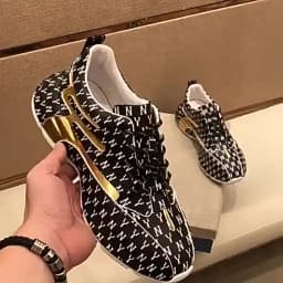 Brand Men Sneakers Fashion Print Casual Shoes Men Breathable Lace Up Running Shoes Luxury High Quality Men Sport Shoes 2026 New