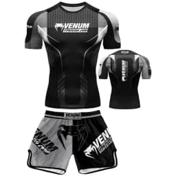 Free fighting and Boxing MuayThai Shirt shorts set Venom UFC Sets Quick-Drying Breathable Polyester Training T-Shirt Shorts set