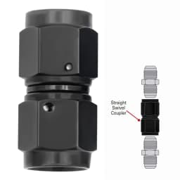 Universal AN6 AN8 AN10 Female To Female Union Aluminum Straight Swivel Hose End Fitting Adaptors Anodized Oil Cooler Connectors