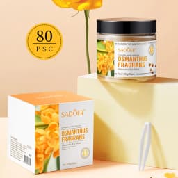80 Pieces of Osmanthus Eye Mask Patches, Containing Osmanthus Extract, Hydrating and Moisturizing, Nourishing the Eyes, and Improving the Skin Around the Eyes Suitable for Daily Eye Care, It Can Eliminate Dark Circles and Eye Bags, and Tighten the Skin Around the Eyes.