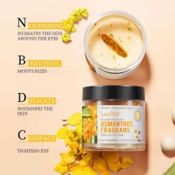 80 Pieces of Osmanthus Eye Mask Patches, Containing Osmanthus Extract, Hydrating and Moisturizing, Nourishing the Eyes, and Improving the Skin Around the Eyes Suitable for Daily Eye Care, It Can Eliminate Dark Circles and Eye Bags, and Tighten the Skin Around the Eyes.