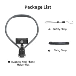 TELESIN Neck Mount Phone Clip 360° Rotation POV Phone Hold for Iphone 15 14 13 12 11 10 SAMSUNG HUAWEI XIAOMI Phone Accessories
