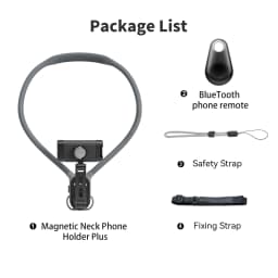 TELESIN Neck Mount Phone Clip 360° Rotation POV Phone Hold for Iphone 15 14 13 12 11 10 SAMSUNG HUAWEI XIAOMI Phone Accessories