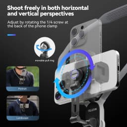 TELESIN Neck Mount Phone Clip 360° Rotation POV Phone Hold for Iphone 15 14 13 12 11 10 SAMSUNG HUAWEI XIAOMI Phone Accessories