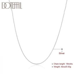 DOTEFFIL 925 Sterling Silver 5/10pcs/Lot 16/18/20/22/24/26/28/30 Inch 1.2mm Snake Chain Necklace For Woman Man Fashion Jewelry
