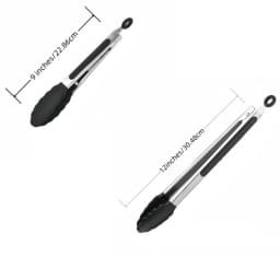 Stainless Steel Kitchen Tongs with Silicone Tips 7/9/12Inch Food Silicone Tongs for Meat BBQ Salad Bread Frying Serving Baking