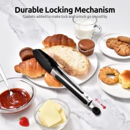Stainless Steel Kitchen Tongs with Silicone Tips 7/9/12Inch Food Silicone Tongs for Meat BBQ Salad Bread Frying Serving Baking