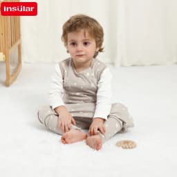 INSULAR Baby Soft Sleep Sack With Feet Infant Sleeveless Sleeping Bags Children's Homewear Premium Cotton 2-Way Zipper4 Seasons