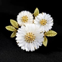 New Romantic Daisy Brooches Fashion Flower Shape Lapel Pin For Women Party Jewelry Banquet Clothing Decor Accessories Gifts