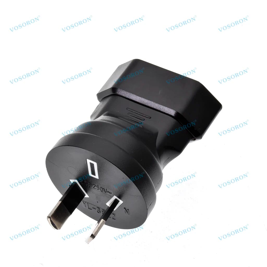 IEC Type I Australia New Zealand China Plug Adapter, Ultra Compact Light Weight - AU 2Pin to EU Type C 4.0 Travel Adaptor Plug